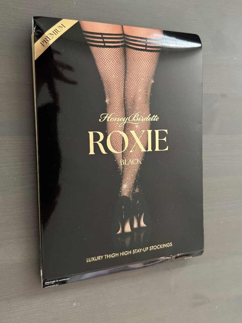 Roxie - Stay Ups Stockings - Fishnet with Crystals - AL